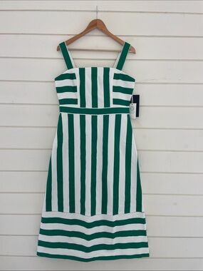 Hyacinth House Green and White Striped Midi size L
